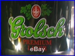 Large Grolsch Premium Lager Hinged Bottle Top Beer Cooler with strap