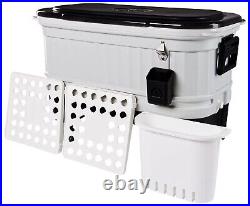 Large Igloo 125 Qt Ice Chest Party Bar Cooler 212 Can Capacity Removable Wheels