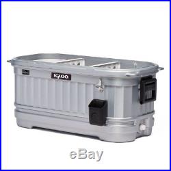 Large Igloo Cooler on Wheels Ice Chests Coolers w LED Lights Tailgate Barbeque