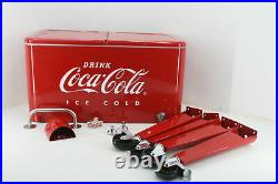 Leigh Country CP 98105 60 Qt Coca Cola Ice Cold Embossed Cooler Coke Logo Red