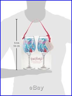 Lilly Pulitzer Acrylic Wine Glass Set Red Right Return Blue