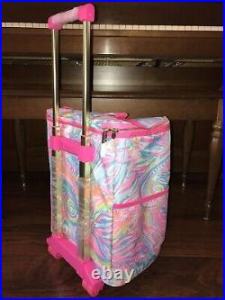 Lilly Pulitzer Carnivale Coral GWP ROLLING COOLER Zippered Beach Pool Picnic NWT