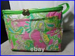 Lilly Pulitzer Chin Chin Elephant soft sided square beach cooler + Napkins, Ball