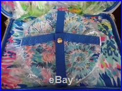 Lilly Pulitzer DIVE IN BEACH PICNIC COOLER GWP Plates & Wine Glasses Set NWT