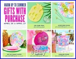 Lilly Pulitzer GWP Cooler Havana Cocktail Full Set Ice Tray Picnic Set Plates
