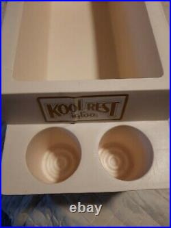 Little Kool Rest IGLOO Car Console Cooler Tan & Beige Can Holder Ice Chest
