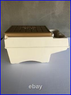 Little Kool Rest IGLOO Car Console Cooler Tan & Beige Can Holder Ice Chest Clean