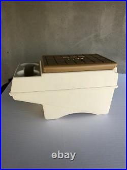 Little Kool Rest IGLOO Car Console Cooler Tan & Beige Can Holder Ice Chest Clean