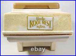 Little Kool Rest IGLOO Console Cooler Butterscotch Tan Ice Chest Vintage 1980's