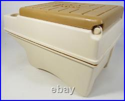 Little Kool Rest IGLOO Console Cooler Butterscotch Tan Ice Chest Vintage 1980's