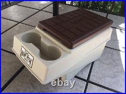 Little Kool Rest Igloo Car VINTAGE Cooler Console Ice Chest Cup Holder Brown Tan
