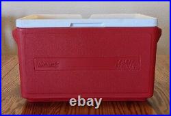 Lot Of 2 Vintage Red White Coleman Party Stacker Coolers Model 6225 & 9223