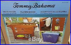 Mahogany / Teak / Eucalyptus Wood Rolling Party Cooler Tommy Bahama
