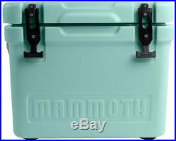 Mammoth Chest Cooler Built In Drainage Dispenser Heavy Duty 25Qt Plastic Seafoam