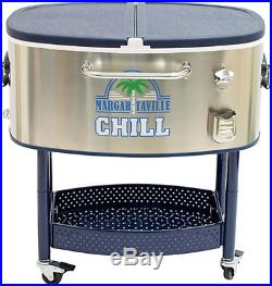 Margaritaville 77 Qt. Rolling Cooler in Stainless Steel