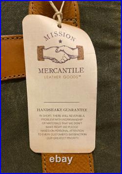 Mission Mercantile White Wing Waxed Canvas Cooler NWT Leather