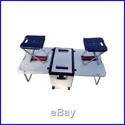 Multi Function Foldable Table Chairs Cooler and 2 Chairs Picnic Camping Outdoor