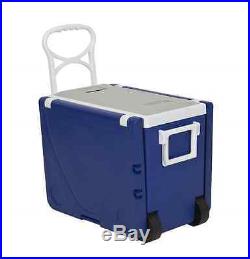 Multi Function Rolling Cooler Table 2 Chairs Outdoor Picnic Beach Camping Party