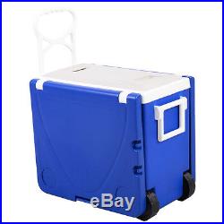 Multi Function Rolling Cooler With Table And 2 Chairs Picnic Camping Outdoor