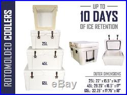 NEW 45L RotoMolded Coolers Yeti, RTIC Style Cooler Slate Gear Ice Chest