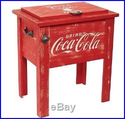 NEW Coca-Cola Wooden 54 Quart Deck Cooler! Coke Wood Patio Party Outdoor Vtg