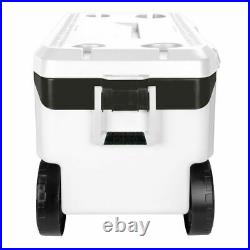 NEW Igloo Flip and Tow 90qt White Cooler 144 Can Capacity 5 Days Ice Last