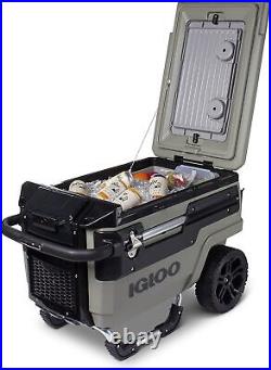 NEW Igloo Premium Trailmate Cooler? 70 Qt Cooler With Wheels, ? Olive Green