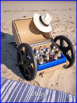 NEW rolii spinning Beach Cooler with a patented design easily moves over sand