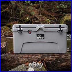 NICE 75 Quart Lockable Bear Resistant Insulated Portable Cooler with Handles, Gray