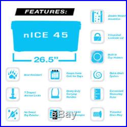 NICE Premium G2 White 45 Qt. Rotomolded Cooler