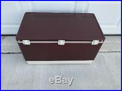 NICE Vintage Coleman 80 Quart Steel Belted Cooler with Insert Trays USA Made 1986
