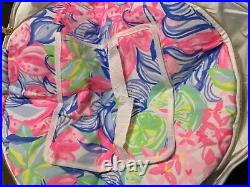 NWT Lilly Pulitzer Cooler Stand Havana Cocktail Drinks with Carrying Case PINK