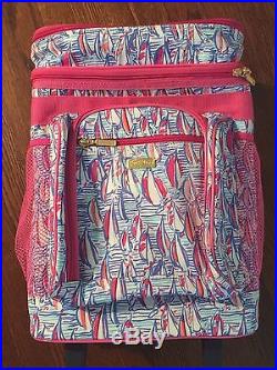 NWT Lilly Pulitzer Red Right Return Rolling Cooler GWP 18 Tall