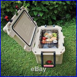 New 45 Qt. ProGear Tan Elite Wheeled Chest Cooler up to 10 Days Ice Retent