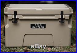 New COLD BASTARD PRO SERIES ICE CHEST BOX COOLER YETI QUALITY Free s&h 50L TAN