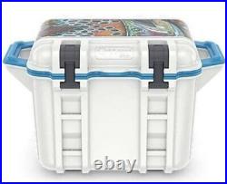 New Genuine OtterBox Venture Cooler 25 Quart Deyoung Trout, (White/Blue)