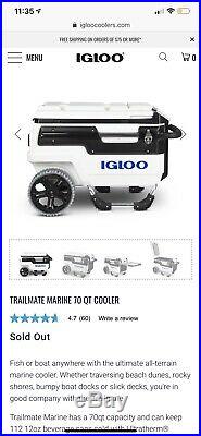 New Igloo Trailmate Marine Roller Cooler Ice Chest