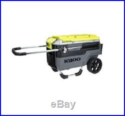 New Igloo Trailmate Marine Roller Cooler Ice Chest Charcoal