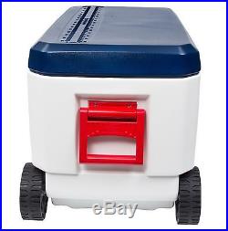 New Large 168 Can Rolling Cooler White Igloo 110 Quart Rolling Ice Chest