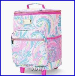 New Lilly Pulitzer CARNIVALE CORAL ROLLING COOLER Drinks Snacks Beach Pool