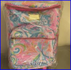 New Lilly Pulitzer CARNIVALE CORAL ROLLING COOLER Drinks Snacks Beach Pool