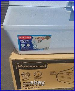 New NOS Rubbermaid Rare Large Cooler 80 Quart Ice Chest Insulated Marine Fishing