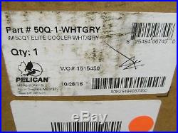 New Pelican 50q-1-whtgry Coolers IM 50 Quart Elite White/gray