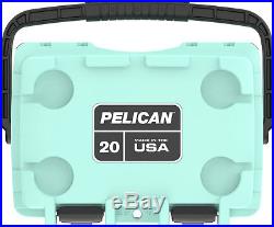New Pelican Elite 20QT Marine Cooler/Ice Chest Made in USA #20Q-1-SEAFOAMGRY