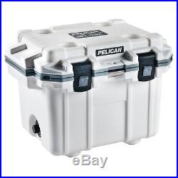 New Pelican Elite 30QT Marine Cooler/Ice Chest Made in USA #30Q-1-WHTGRY