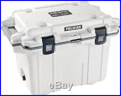 New Pelican Elite 50QT Marine Cooler/Ice Chest Made in USA #50Q-1-WHTGRY