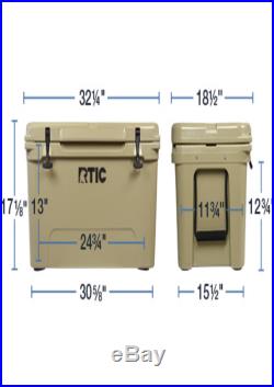 New Rtic 65 qt Tan in color Hard side cooler