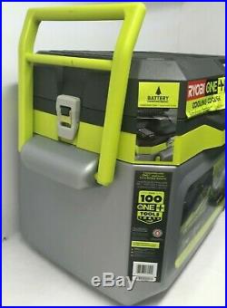 New Ryobi 18v Cooling Cooler P3370 (missing Fins On Vent) With Battery & Charger