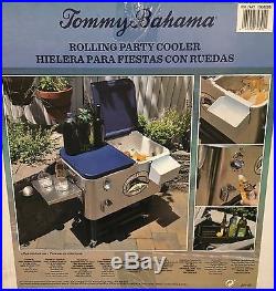 New Tommy Bahama Rolling Stainless Steel Party Cooler 100 Quart