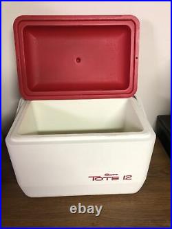 New Vintage GOTT TOTE 12 Cooler Chest USA Made- Red White Authentic